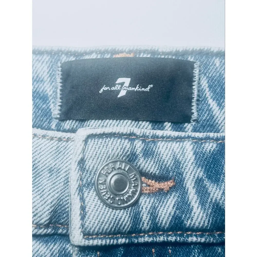 7 For All Mankind Monroe Long Denim Shorts, in Ode To. Size 27. NWT’s